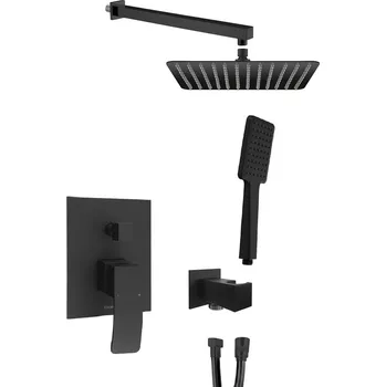 Vodovodní baterie SAPHO GINKO podomítkový sprchový set s pákovou baterií, 2 výstupy, černá mat