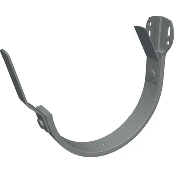 okap PREFA hliníkový hák žlabu římsový/čelní Ø 150 mm, Světle šedá P10 RAL 7005