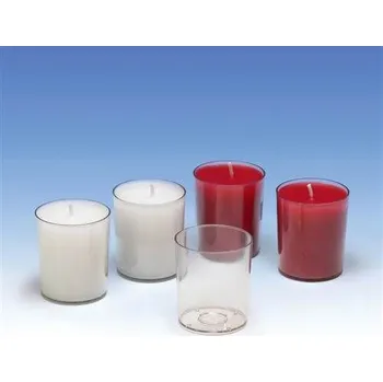 Svícen Plastový kalíšek na svíčku vysoký kruh