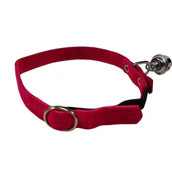 obojek pro kočku HUHUBAMBOO obojek CAT semišový 1 x 30 cm, fuchsie