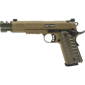 Airsoftová zbraň KJ Works Airsoftová pistole KP-16, celokov, plyn blowback - TAN