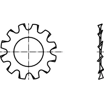podložka PROFISTYL DIN 6797A podložka vějířová vnější ozubení tvar A černá Varianta: DIN 6797A podložka vějířová vnější ozubení tvar A 6,4 pro M6