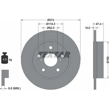 Brzdový kotouč Brzdový kotouč TEXTAR 92321103