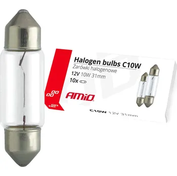 Autožárovka Halogenové žárovky C10W Festoon 31mm 12V 10ks - 02555