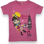 Boinc Dívčí růžové tričko s krátkým rukávem ELENA Barva: Růžová, Velikost: 128