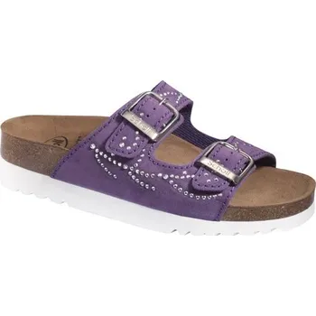 Dámská zdravotní obuv Scholl MALAREN dámské zdravotní pantofle fialové s technologií Bioprint Adapta