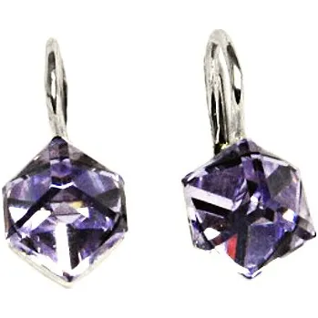 Náušnice Stříbrné náušnice Swarovski heliotrop - NK1230 (Stříbrné náušnice se Swarovski krystalem)