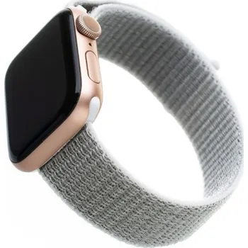Řemínek na hodinky Řemínek FIXED (FIXNST-434-WHGR) Nylon pro Apple Watch 42/44/45/49 mm bílo-šedý