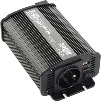 Měnič napětí Měnič napětí z 12V na 230V, USB, 300W - CAR300