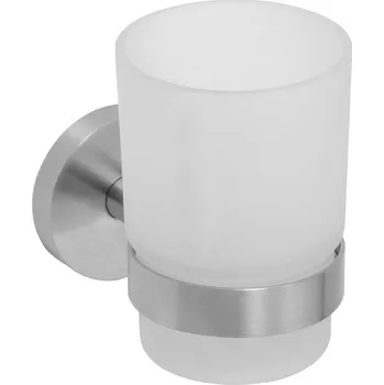 SAPHO X-STEEL sklenka, mléčné sklo, nerez mat