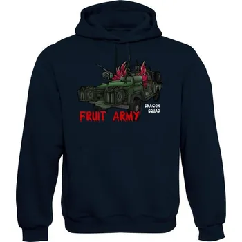 Pánská mikina Mikina s kapucí Dragon squad - Fruit army - námořní modrá