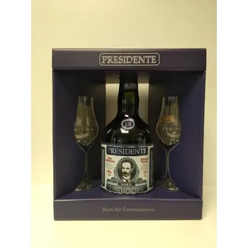 Rum Presidente 15 let 40% 0,7 l + 2 skleničky