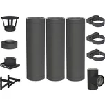 Nerezový izolovaný komín DW-BLACK - pr. 150mm / 6m