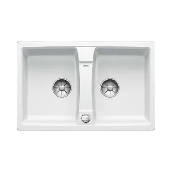 Granitový dřez Blanco LEXA 8 InFino Silgranit bílá soft oboustranný s excentrem - 527096 + ZÁRUKA 3 ROKY ZDARMA