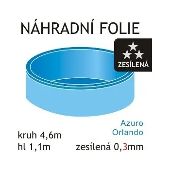 bazénová fólie Náhradní fólie pro kruhové bazény - modrá 4,6m x 1,10m