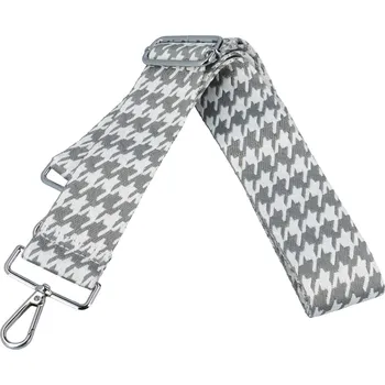 Kabelka Náhradní dámský látkový popruh Nataša Kohoutí stopa, šedá - bílá