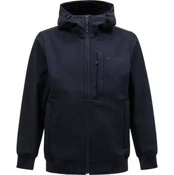 Cyklistické kalhoty Pánská bunda Peak Performance M Softshell Hood Jacket Black