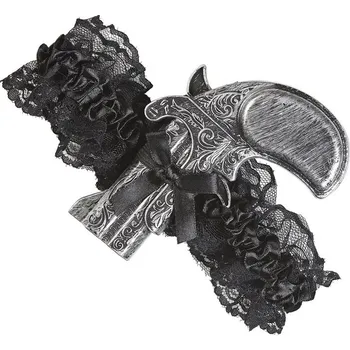 Karnevalový doplněk Podvazek s pistolí