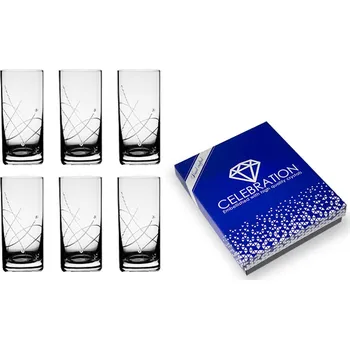 Sklenice Bohemia Crystal Sklenice na long drink, galaxie - 6 ks Swarovski, Preciosa 250ml