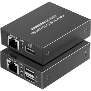 Stolní počítač PremiumCord khext70-8 PREMIUMCORD HDMI KVM extender 4K a FULL HD 1080p na 70m s přenosem USB