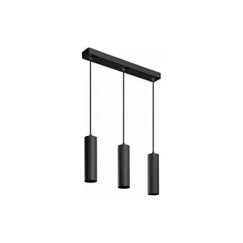 GTV Závěsné svítidlo TRESOS II, 3xGU10, hliník, IP20, max. 3x20W, černé