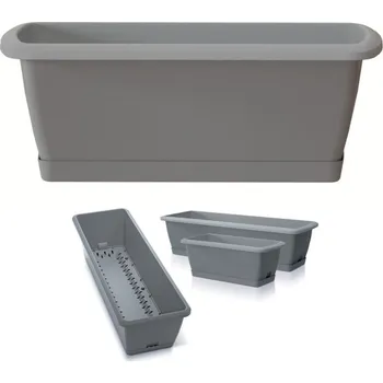 Květináč PRO Truhlík se zavlažov. systémem RESPANA EASYCARE šedý kámen 39,7cm