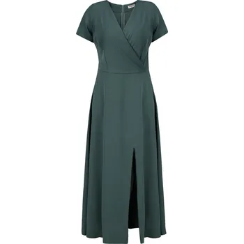 Dámské šaty Dámské šaty SA562 tm. zelená - Karko 46