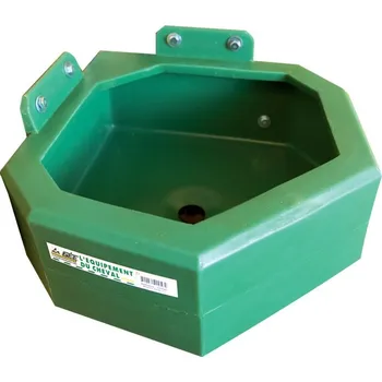 napáječka pro hospodářská zvířata Plastový nástěnný rohový napájecí žlab pro koně La GÉE 21 l, rozměry 46 x 44 x 16 cm