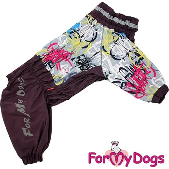 Obleček pro psa FOR MY DOGS Pláštěnka STREET ART, multicolor Velikost: A1