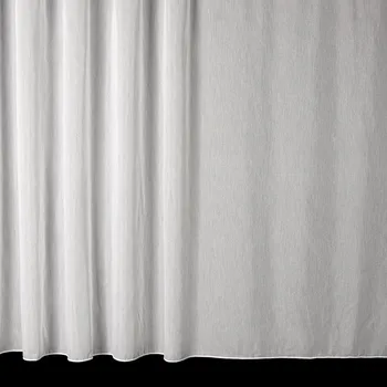 Voálová záclona PEGGIE 11 hustě tkaná bez vzoru, s olůvkem, bílá, výška 120cm ( v metráži)