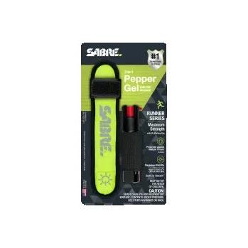 Obranný sprej OBRANNÝ GEL SABRE RED PRO BĚŽCE REFLEXNÍ LED NÁVLEK