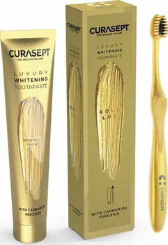 Zubní pasta CURASEPT Gold Luxury Whitening 75 ml + kartáček
