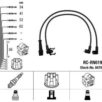 Zapalovací kabel Sada kabelů pro zapalování NGK 8470