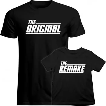 Žertovný předmět Tričkový.cz - Komplet pro otca a syna - The original / The remake - trička s potiskem