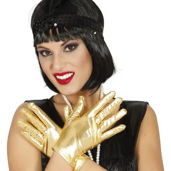 Karnevalový kostým Guirca Rukavice zlaté 22cm