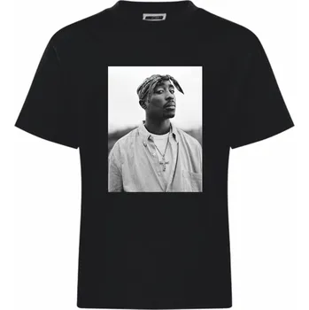 Pánské tričko Tričko 2pac black and white Barva: černá, Velikost: 5XL, Pohlaví: Panské