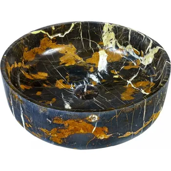 Umyvadlo Umyvadlo na desku Portoro Gold, mramorové, kulaté, CP950DOT/PG