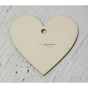 SR15, Dřevěné výřezy, SRDÍČKO, 4x3,5cm, 1ks