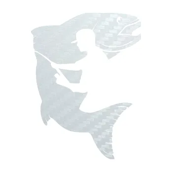 Polep vozidla SAMOLEPKA Rybář 020 levá (51 - 3D karbon bílý) NA AUTO, NÁLEPKA, FÓLIE, POLEP, TUNING, VLASTNÍ TEXT, TISK, AUTOSAMOLEPKY.cz, POLEPY, OBRÁZEK, LOGO, SAMOLEPKY