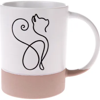 Keramický hrnek Cat line, 420 ml, bílá