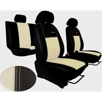 Autodoplněk Autopotahy Nissan Qashqai I, bez zadní loketní opěrky, od r. 2006, kožené EXCLUSIVE béžové