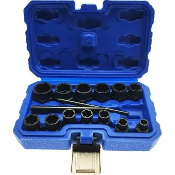 Gola sada Sada nástavců pro uvolnění poškozených šroubů matic 6-19mm FT1009