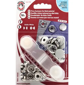 Nýt Kohinoor Druky kovové 15 mm, světle šedé