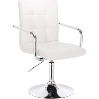 Otočné křeslo ekokůže Bergen bílé