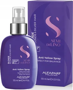 Vlasová regenerace Alfaparf Milano Semi Di Lino Anti-Yellow Spray neutralizační sprej pro blond vlasy 125 ml
