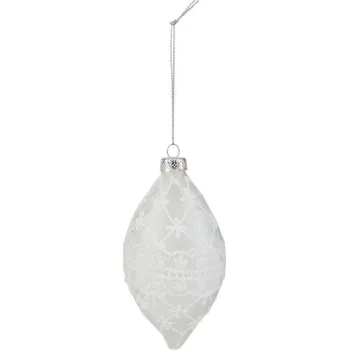 Vánoční dekorace Clayre & Eef - Vánoční ozdoba LACE CONE - Ø 6*12 cm