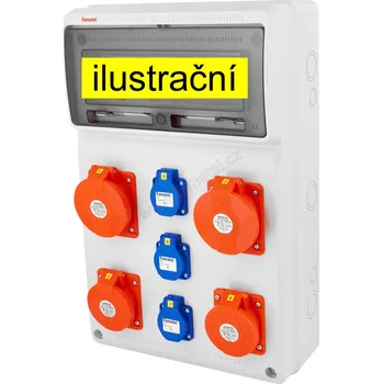 v493-6kA - ZSF30400000.1 /3952 Zásuvková skříň IP44 jištěná s chráničem 40/4/003