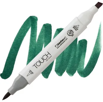 Lihová fixa TOUCH oboustranná Brush & Chisel, BG51 Dark green