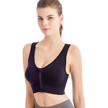 Podprsenka Dámská sportovní podprsenka se zapínáním na zip vpředu Barva: Černá (1), Velikost: XXXXL