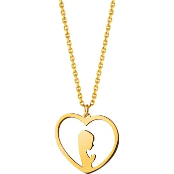 Náhrdelník Zlatý náhrdelník s podobiznou Matky Boží, anker - AP534-8643